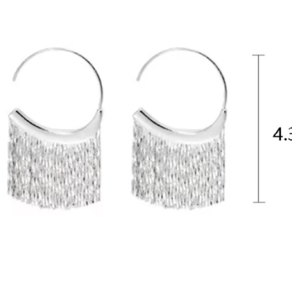 New 🎁 Sterling Silver Fringe Earrings - Picture 5 of 11